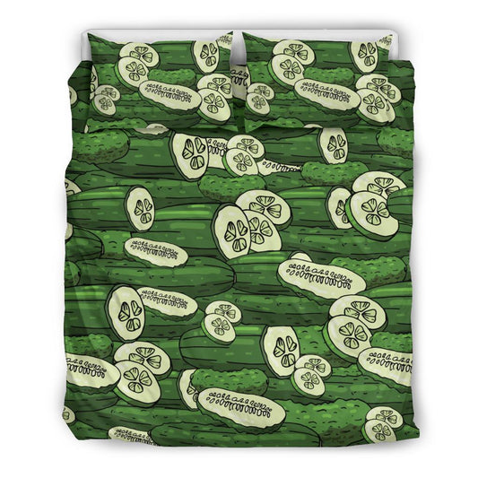 Cucumber Pattern Print Design CC01 Duvet Cover Bedding Set-JORJUNE.COM