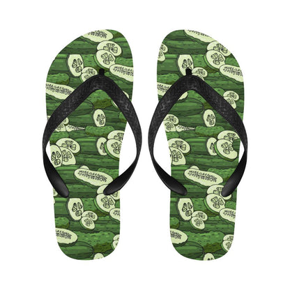 Cucumber Pattern Print Design CC01 Flip Flops-JorJune