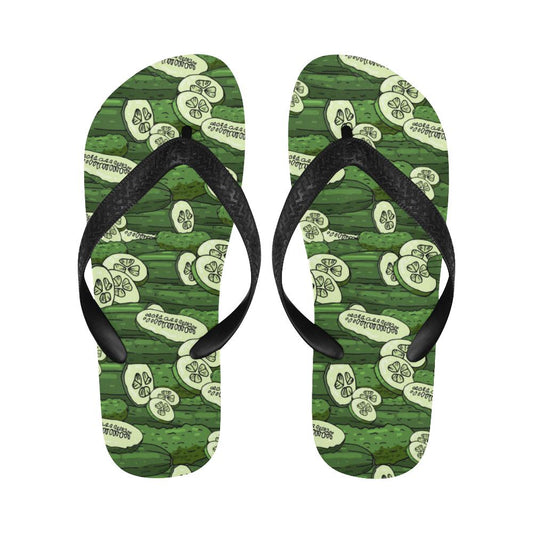 Cucumber Pattern Print Design CC01 Flip Flops-JorJune