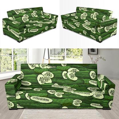 Cucumber Pattern Print Design CC01 Sofa Slipcover-JORJUNE.COM