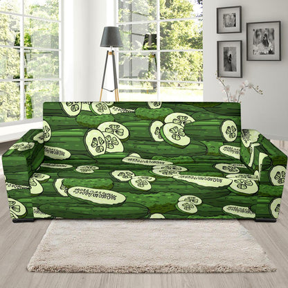 Cucumber Pattern Print Design CC01 Sofa Slipcover-JORJUNE.COM