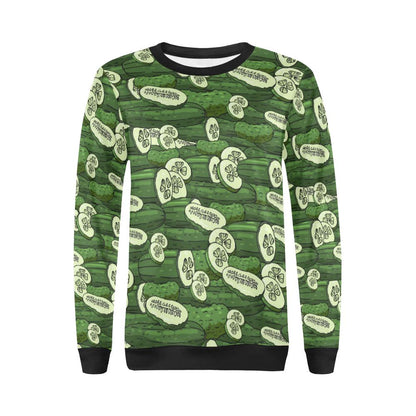 Cucumber Pattern Print Design CC01 Women Long Sleeve Sweatshirt-JorJune