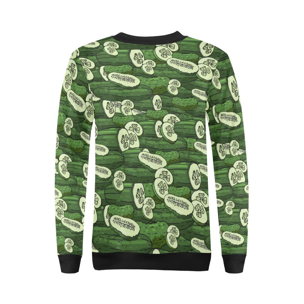 Cucumber Pattern Print Design CC01 Women Long Sleeve Sweatshirt-JorJune