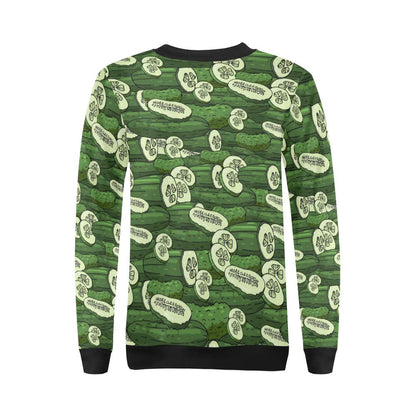 Cucumber Pattern Print Design CC01 Women Long Sleeve Sweatshirt-JorJune