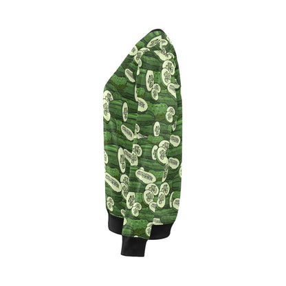 Cucumber Pattern Print Design CC01 Women Long Sleeve Sweatshirt-JorJune