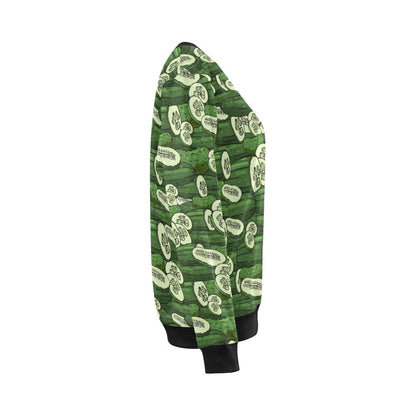 Cucumber Pattern Print Design CC01 Women Long Sleeve Sweatshirt-JorJune