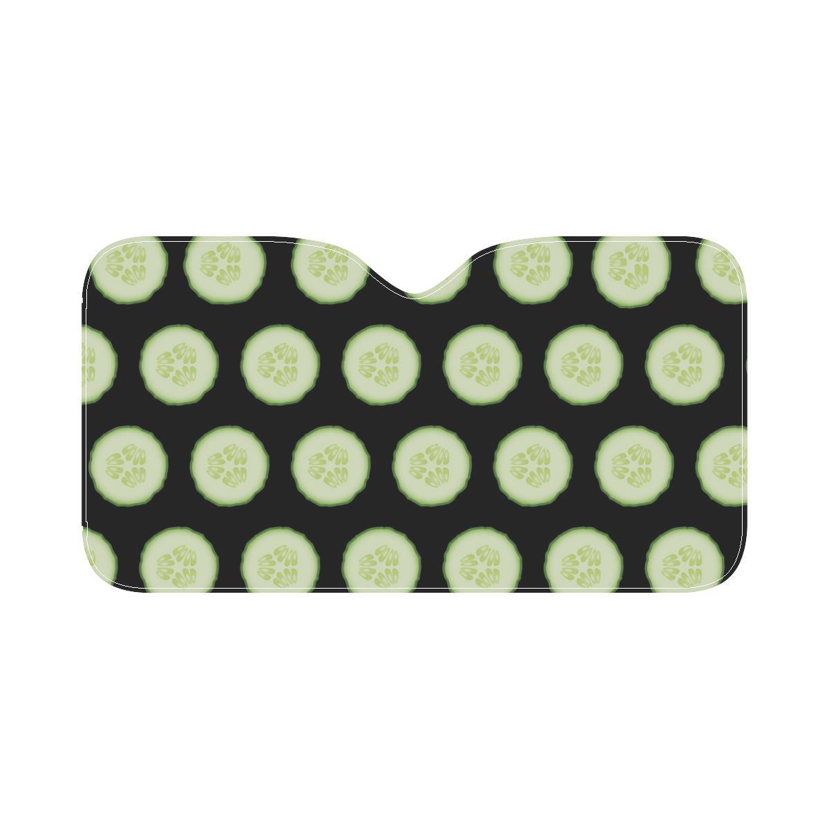 Cucumber Pattern Print Design CC02 Car Sun Shade-JorJune