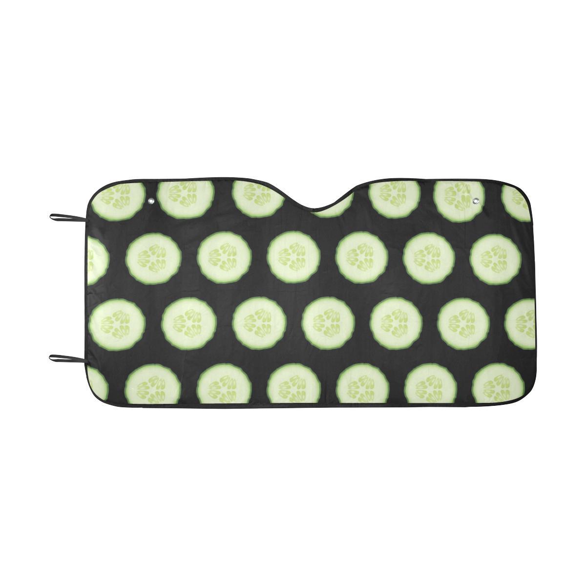 Cucumber Pattern Print Design CC02 Car Sun Shade-JorJune