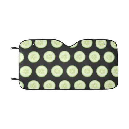 Cucumber Pattern Print Design CC02 Car Sun Shade-JorJune