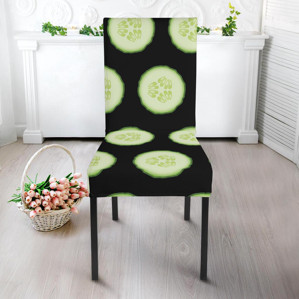Cucumber Pattern Print Design CC02 Dining Chair Slipcover-JORJUNE.COM