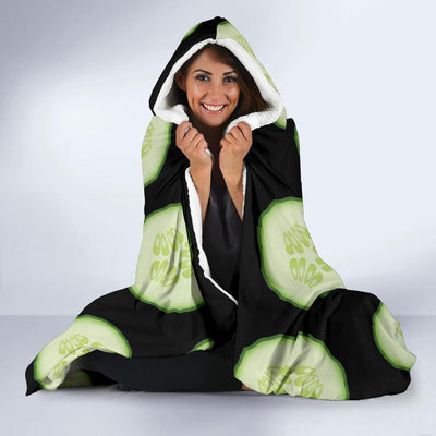 Cucumber Pattern Print Design CC02 Hooded Blanket-JORJUNE.COM