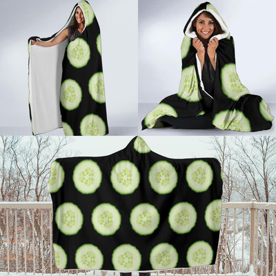 Cucumber Pattern Print Design CC02 Hooded Blanket-JORJUNE.COM