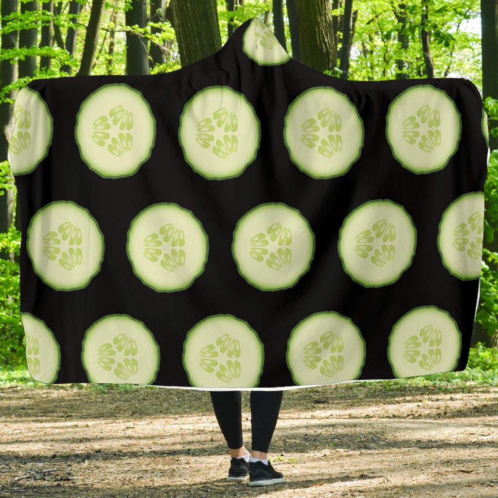 Cucumber Pattern Print Design CC02 Hooded Blanket-JORJUNE.COM