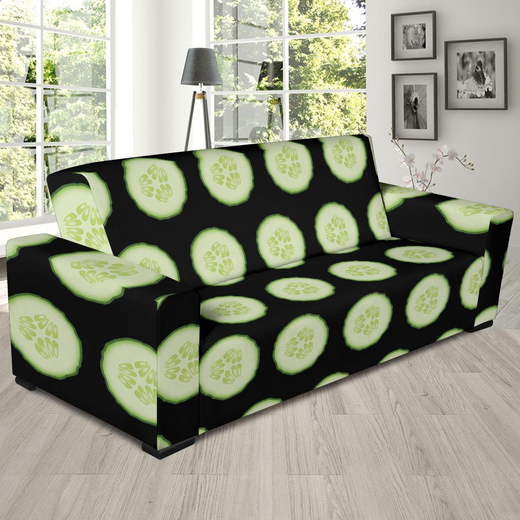 Cucumber Pattern Print Design CC02 Sofa Slipcover-JORJUNE.COM