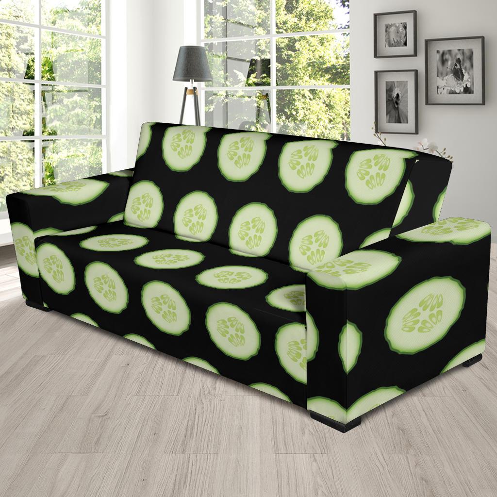 Cucumber Pattern Print Design CC02 Sofa Slipcover-JORJUNE.COM