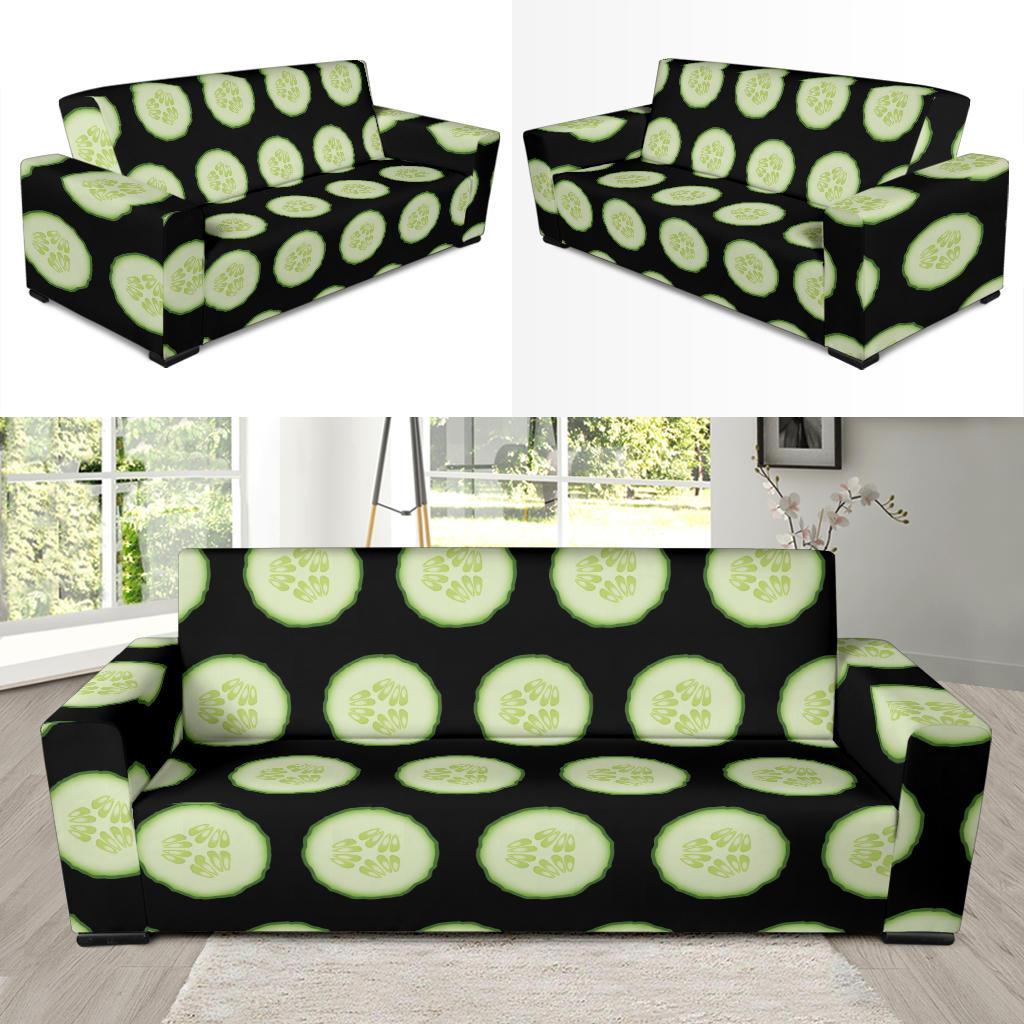 Cucumber Pattern Print Design CC02 Sofa Slipcover-JORJUNE.COM
