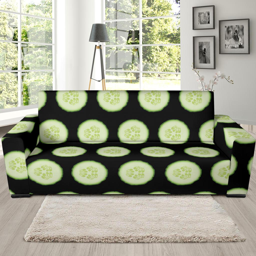 Cucumber Pattern Print Design CC02 Sofa Slipcover-JORJUNE.COM
