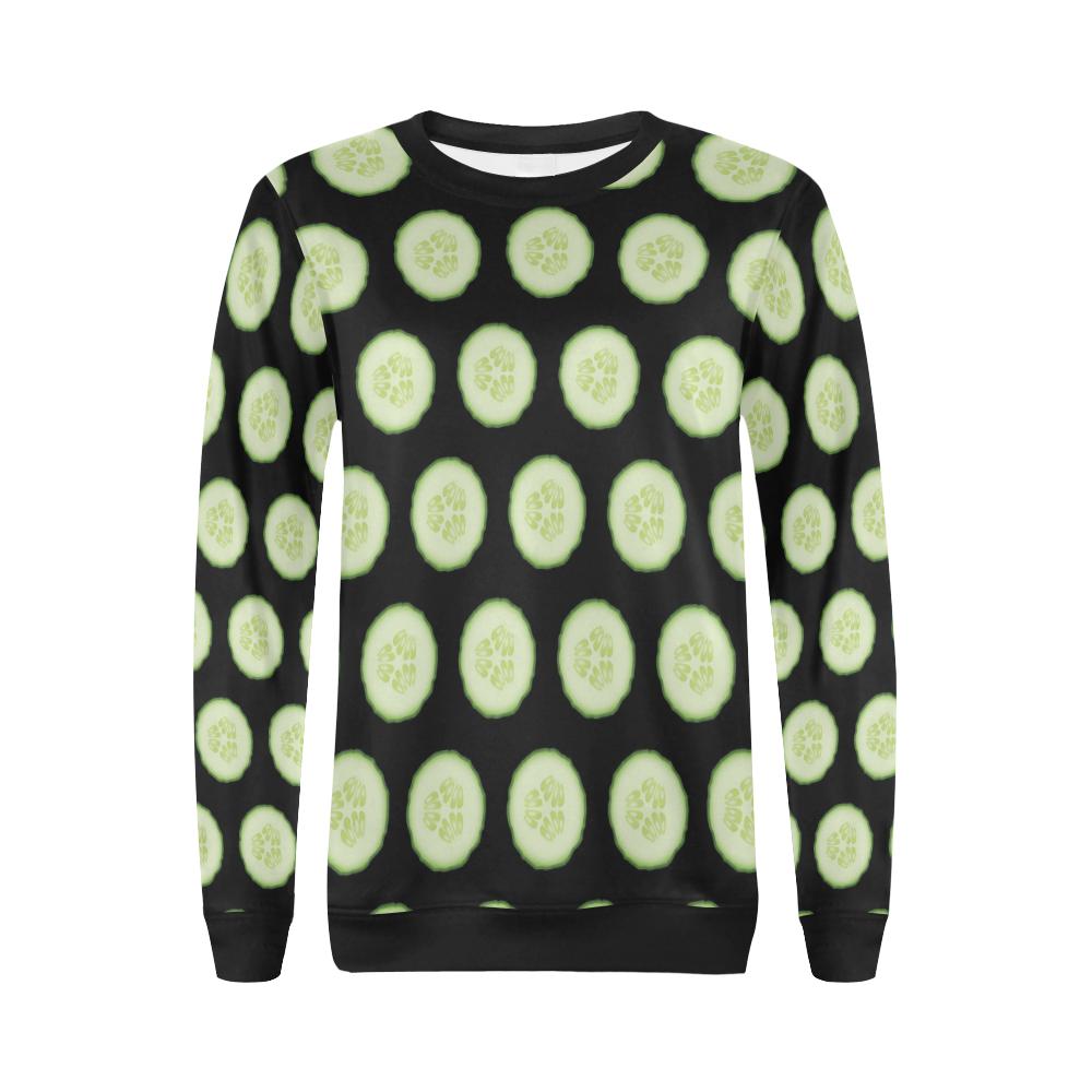 Cucumber Pattern Print Design CC02 Women Long Sleeve Sweatshirt-JorJune