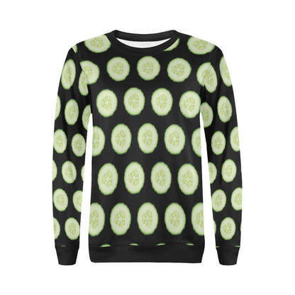 Cucumber Pattern Print Design CC02 Women Long Sleeve Sweatshirt-JorJune