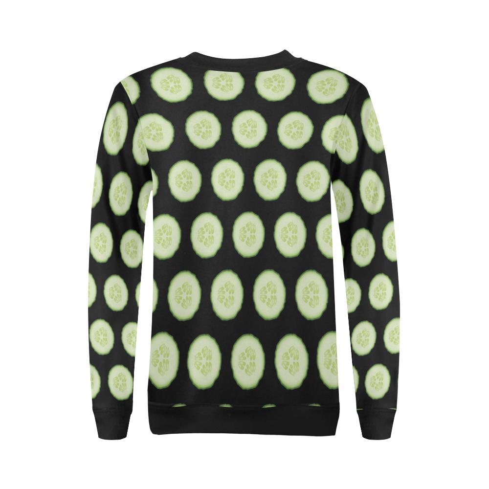 Cucumber Pattern Print Design CC02 Women Long Sleeve Sweatshirt-JorJune