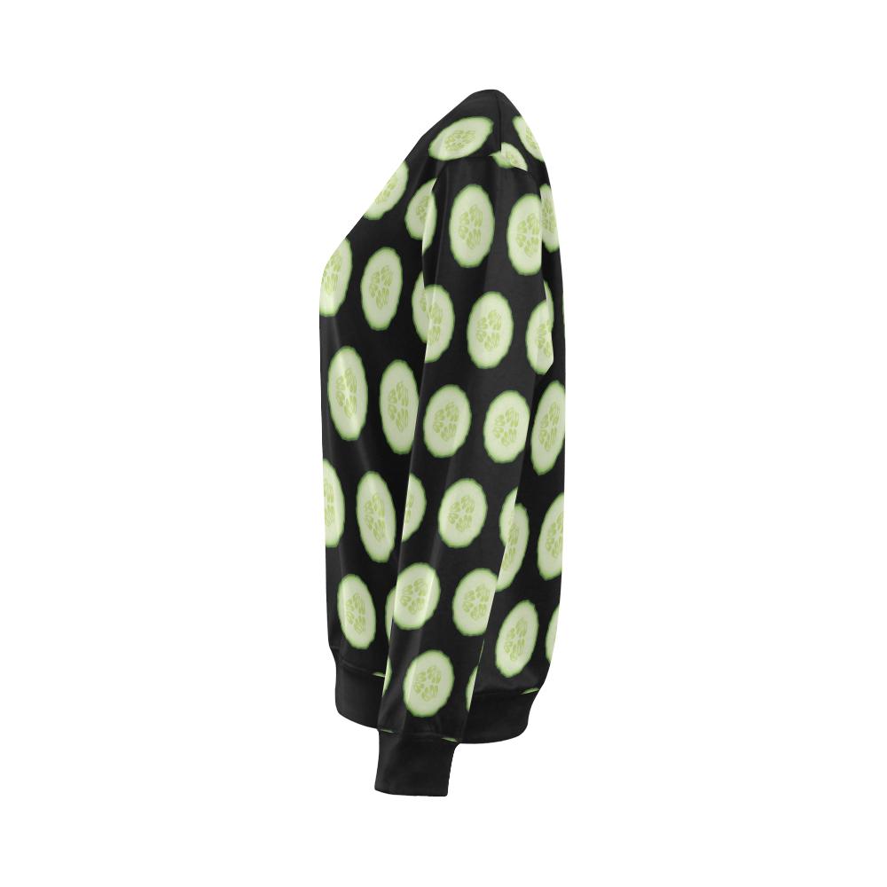 Cucumber Pattern Print Design CC02 Women Long Sleeve Sweatshirt-JorJune