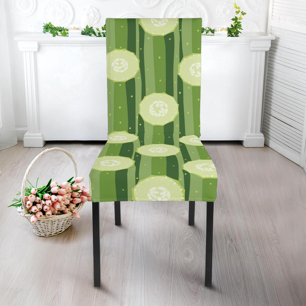 Cucumber Pattern Print Design CC03 Dining Chair Slipcover-JORJUNE.COM