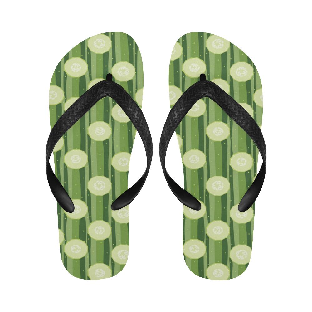 Cucumber Pattern Print Design CC03 Flip Flops-JorJune