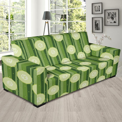 Cucumber Pattern Print Design CC03 Sofa Slipcover-JORJUNE.COM