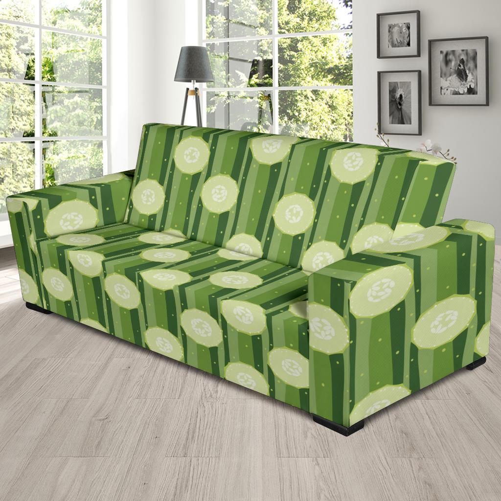 Cucumber Pattern Print Design CC03 Sofa Slipcover-JORJUNE.COM