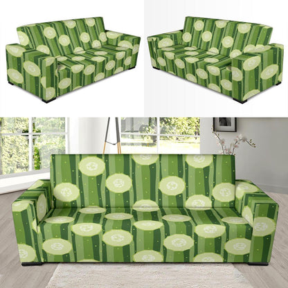 Cucumber Pattern Print Design CC03 Sofa Slipcover-JORJUNE.COM