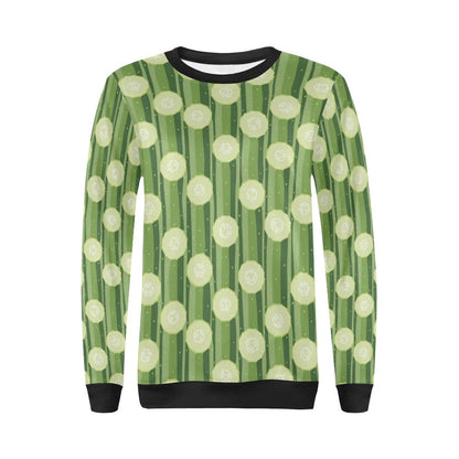 Cucumber Pattern Print Design CC03 Women Long Sleeve Sweatshirt-JorJune