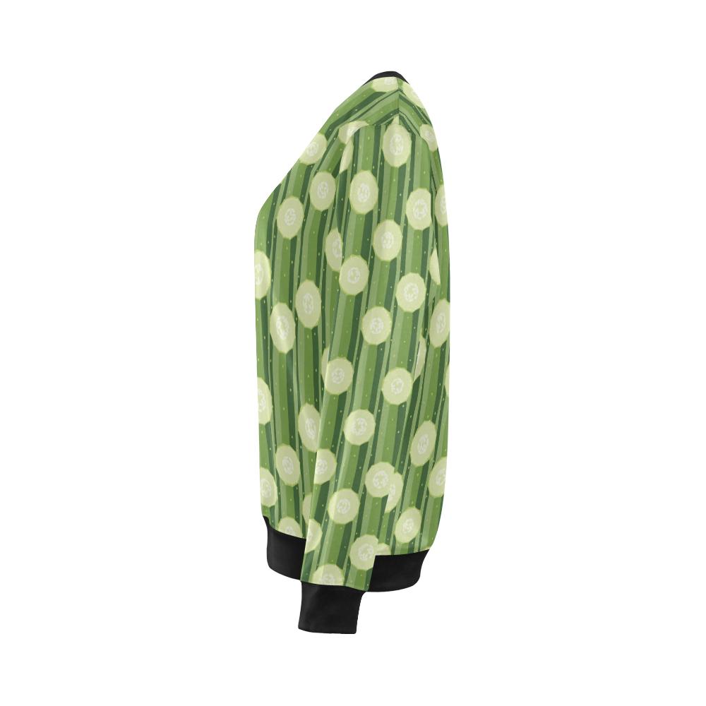 Cucumber Pattern Print Design CC03 Women Long Sleeve Sweatshirt-JorJune