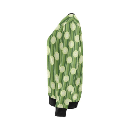 Cucumber Pattern Print Design CC03 Women Long Sleeve Sweatshirt-JorJune