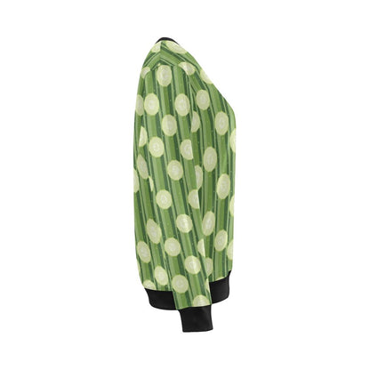 Cucumber Pattern Print Design CC03 Women Long Sleeve Sweatshirt-JorJune