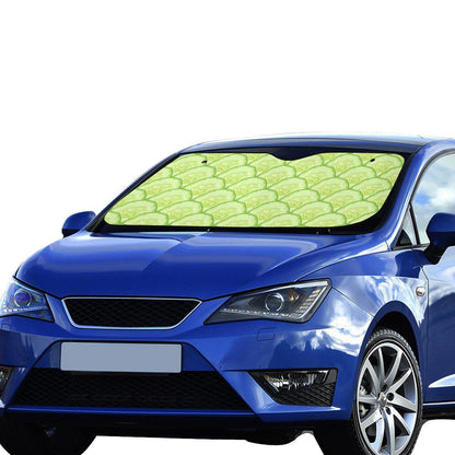 Cucumber Pattern Print Design CC04 Car Sun Shade-JorJune