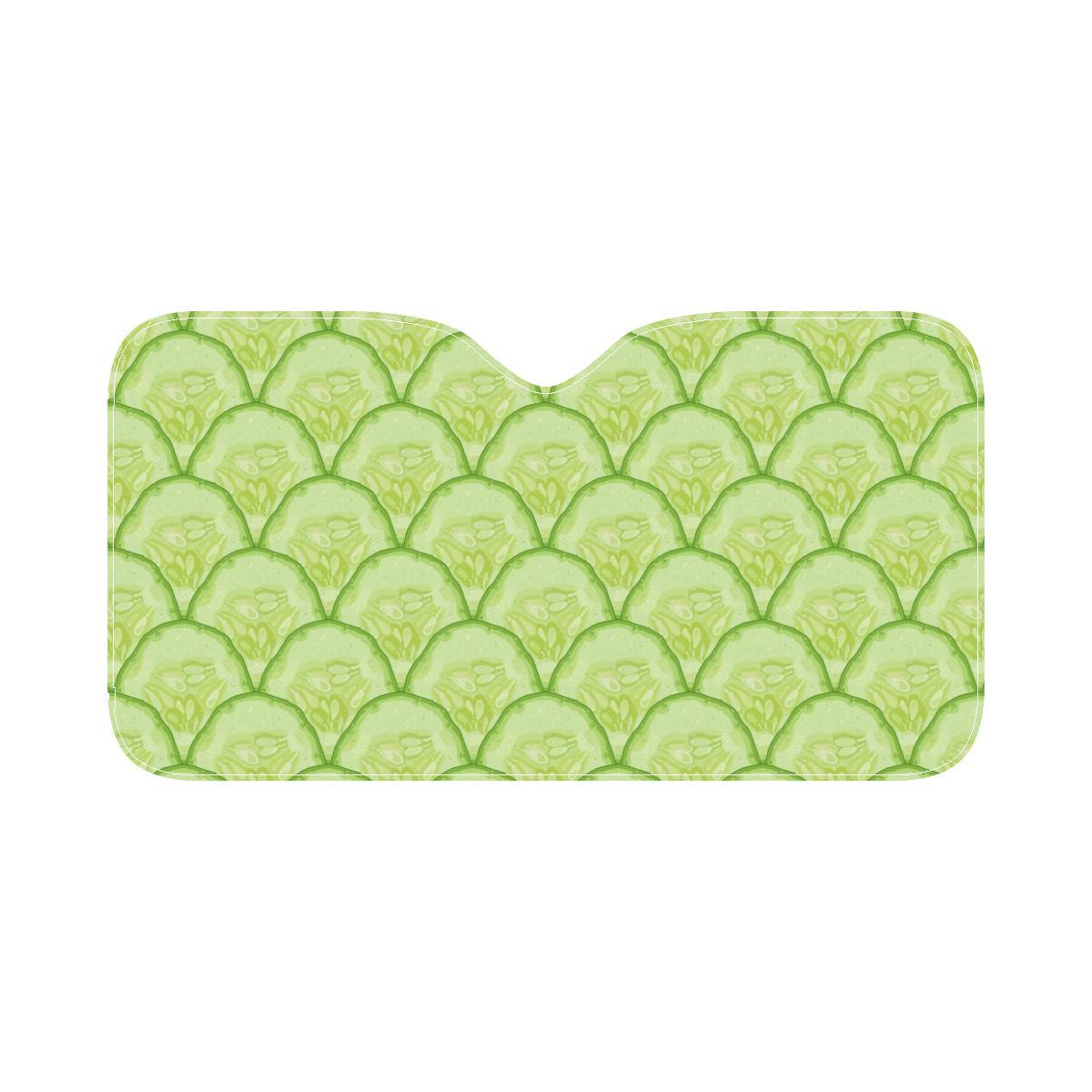 Cucumber Pattern Print Design CC04 Car Sun Shade-JorJune