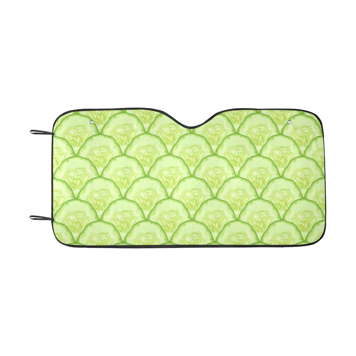 Cucumber Pattern Print Design CC04 Car Sun Shade-JorJune
