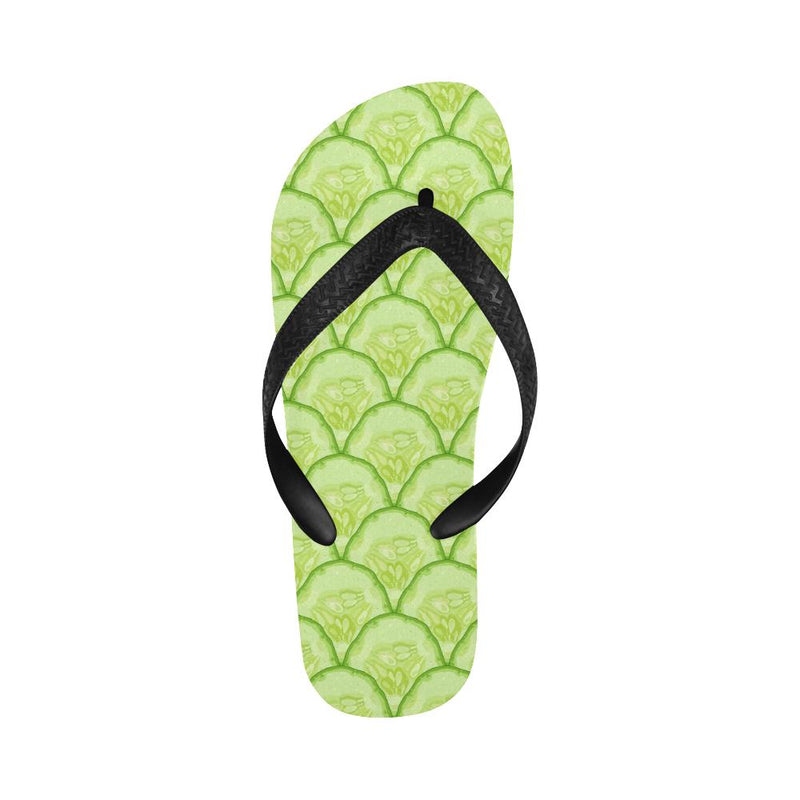 Cucumber Pattern Print Design CC04 Flip Flops-JorJune
