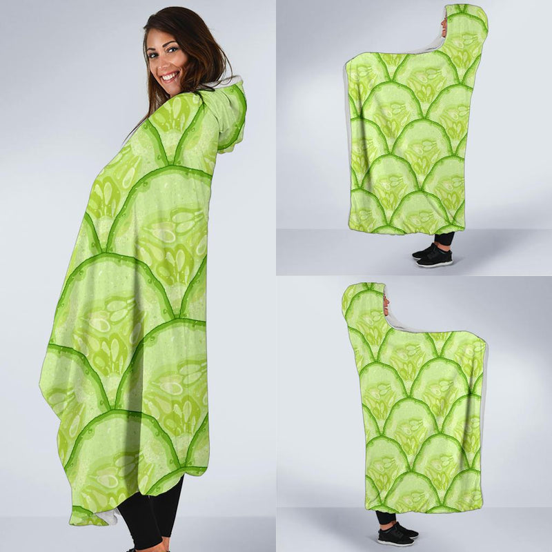 Cucumber Pattern Print Design CC04 Hooded Blanket-JORJUNE.COM