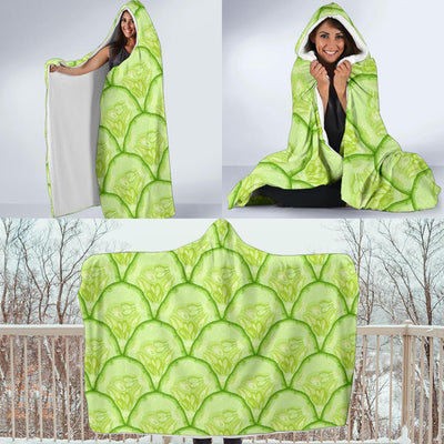 Cucumber Pattern Print Design CC04 Hooded Blanket-JORJUNE.COM