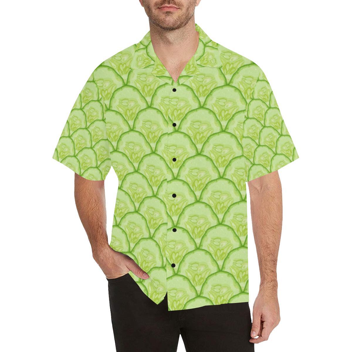 Cucumber Pattern Print Design CC04 Men Hawaiian Shirt-JorJune