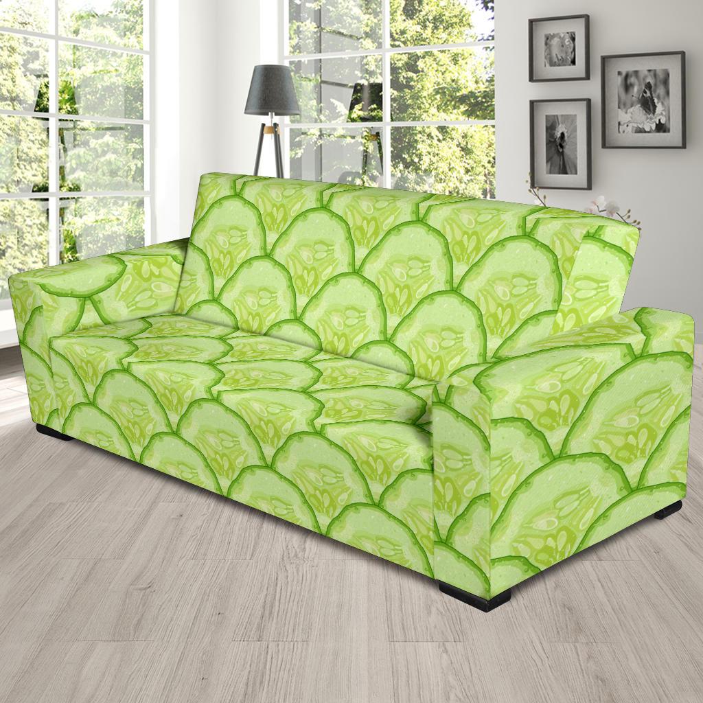 Cucumber Pattern Print Design CC04 Sofa Slipcover-JORJUNE.COM