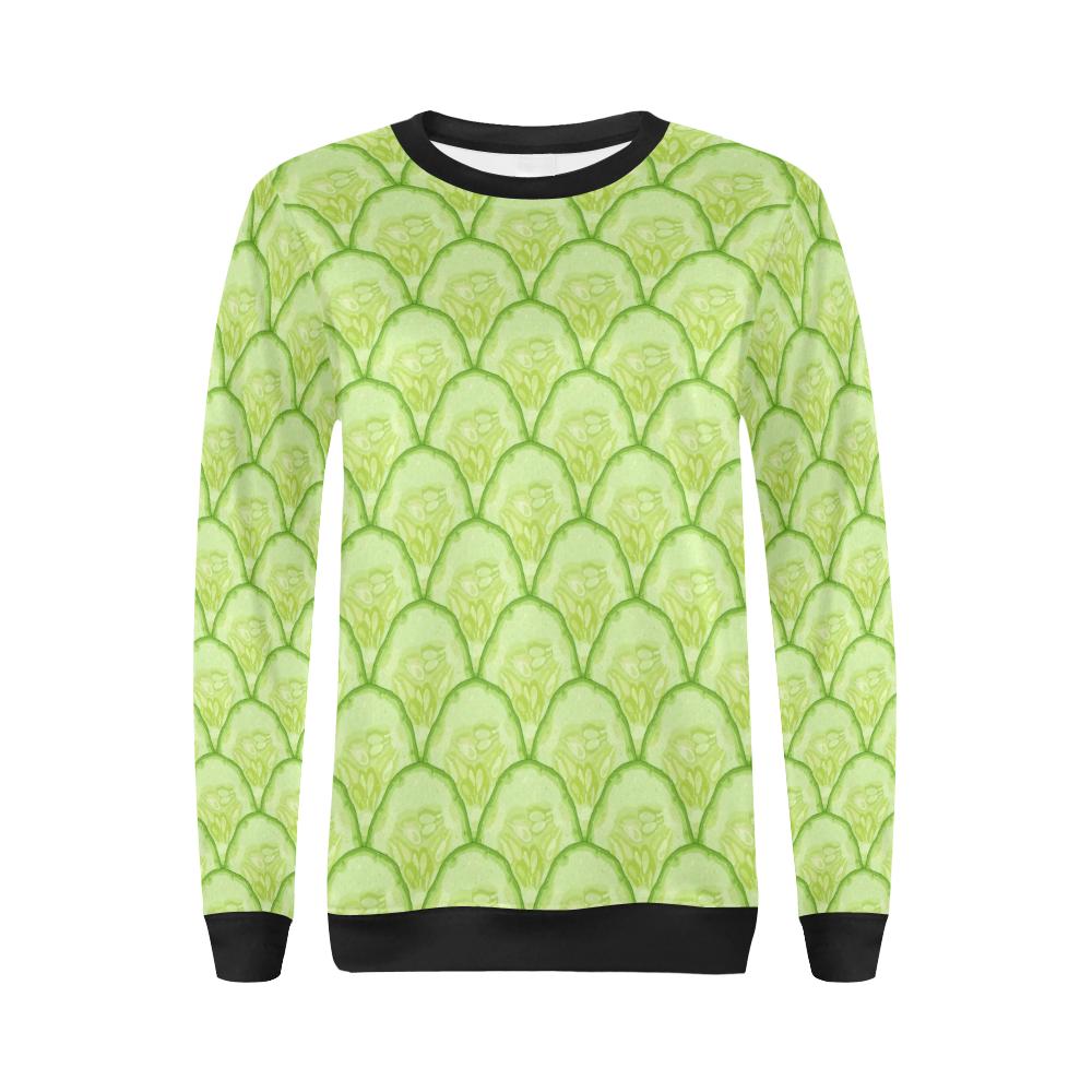Cucumber Pattern Print Design CC04 Women Long Sleeve Sweatshirt-JorJune