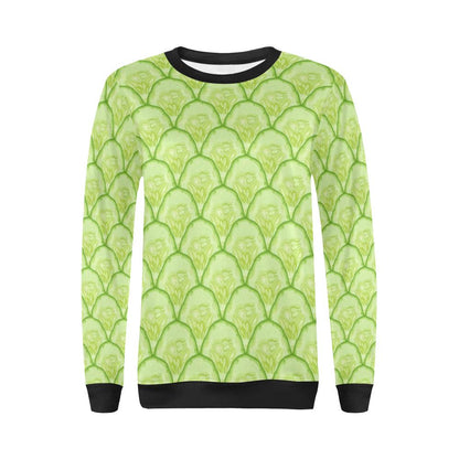 Cucumber Pattern Print Design CC04 Women Long Sleeve Sweatshirt-JorJune