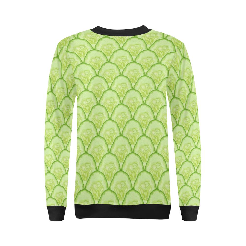 Cucumber Pattern Print Design CC04 Women Long Sleeve Sweatshirt-JorJune