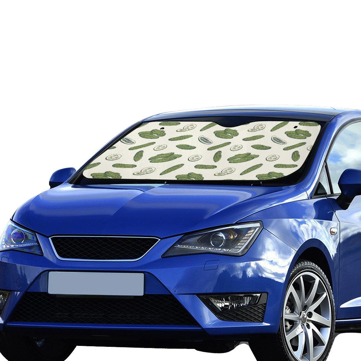 Cucumber Pattern Print Design CC05 Car Sun Shade-JorJune