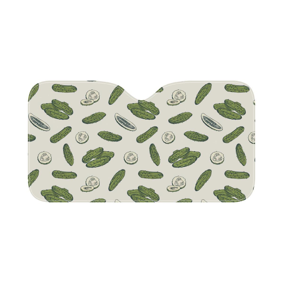 Cucumber Pattern Print Design CC05 Car Sun Shade-JorJune