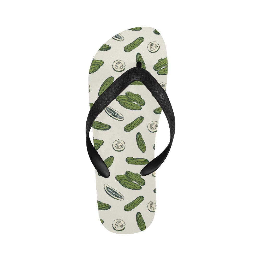 Cucumber Pattern Print Design CC05 Flip Flops-JorJune