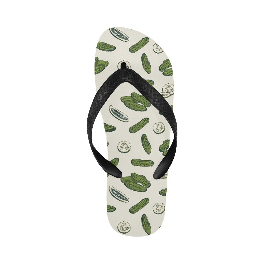 Cucumber Pattern Print Design CC05 Flip Flops-JorJune