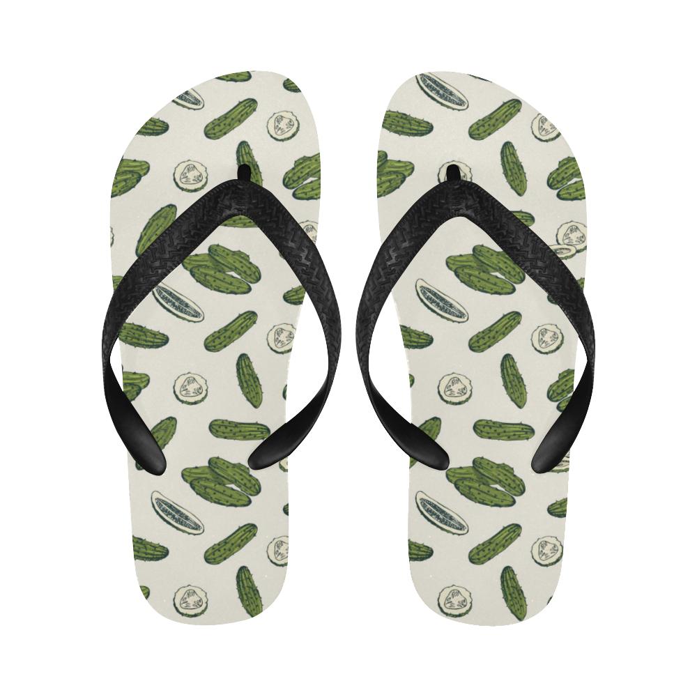 Cucumber Pattern Print Design CC05 Flip Flops-JorJune